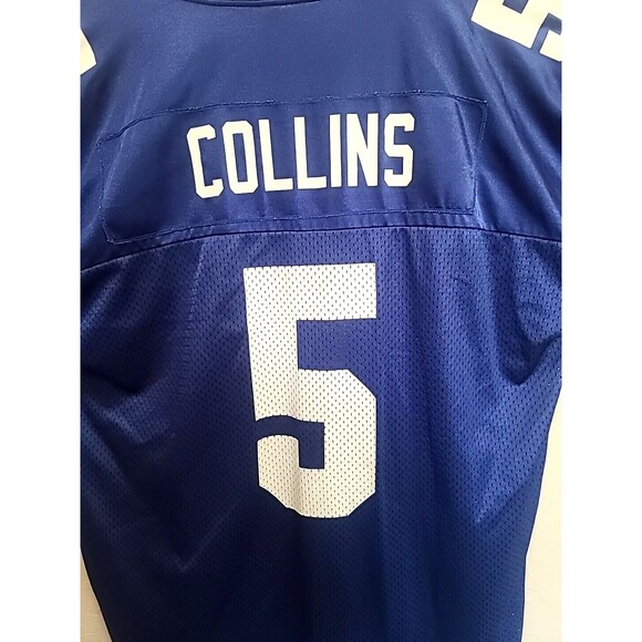 NFL New York Giants #5 Kerry Collins 2002 Reebok Men's XL Blue Jersey Vintage - Picture 6 of 9